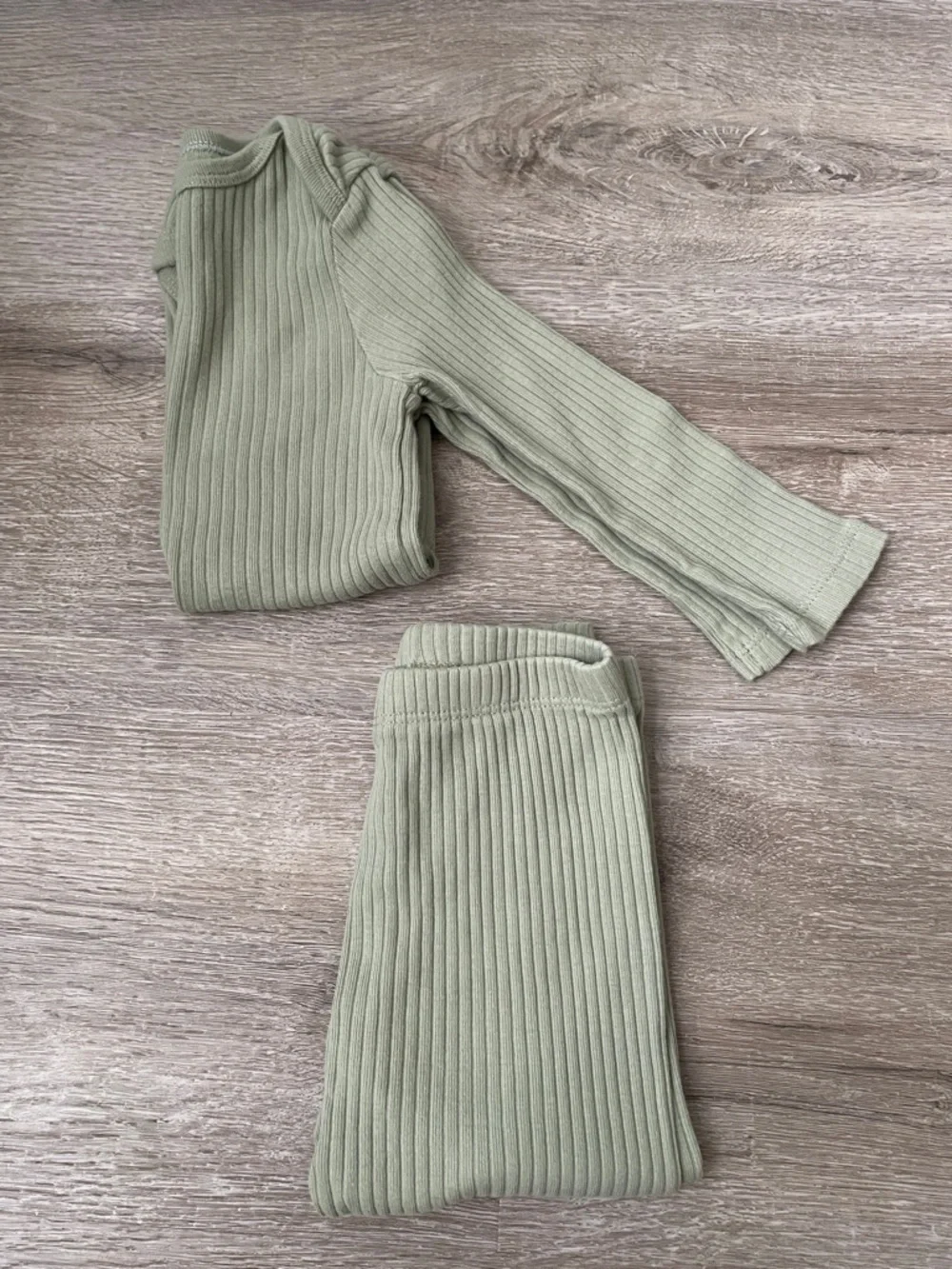 Cloud Island sage green bodysuit and bottoms size 12 months